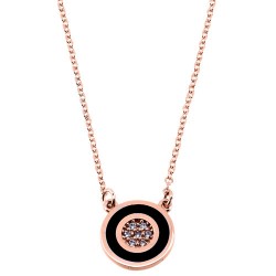 Ροζ χρυσό κολιέ κύκλος Κ14